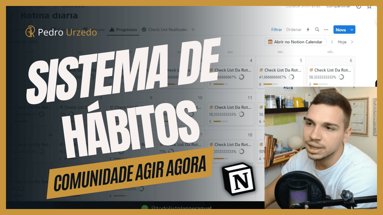Sistema de Hábitos Notion - Comunidade AA | Template